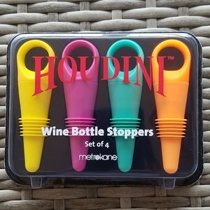 BRAND NEW!🍷🥂Houdini Wine Bottle Stoppers 4 Pack!